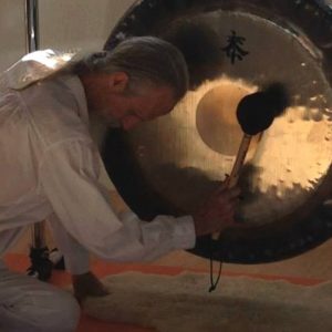 mehtab playing the gong