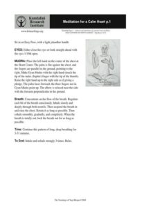 meditation for a calm heart