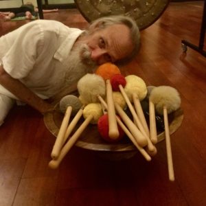 mehtab with gong mallets