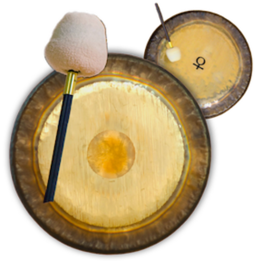 two gongs and mallets